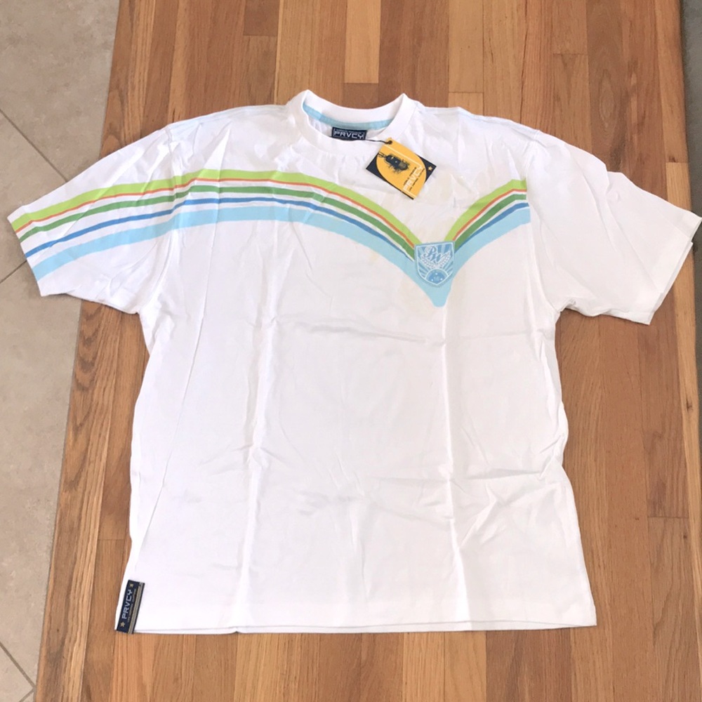 Brand New - Men’s White Graphic T-Shirt by PRVCY